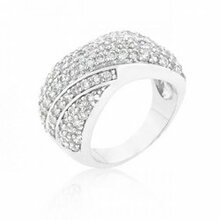 Pave Overlap Diagonal Ring (size: 05) (pack Of 1 Ea)