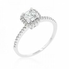 Princess Cut Halo Engagement Ring (size: 09) (pack Of 1 Ea)