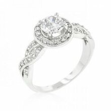Round Cut Halo Engagement Ring (size: 05) (pack Of 1 Ea)