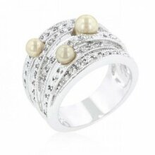 Champagne Pearl Cocktail Ring (size: 10) (pack Of 1 Ea)