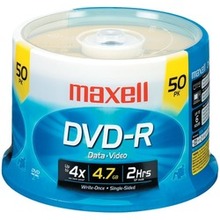 Maxell 4.7gb 120-minute Dvd-rs (50-ct Spindle) (pack Of 1 Ea)