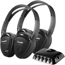 Power Acoustik 2 Sets Of Single-channel Ir Wireless Headphones With Transmitter (pack Of 1 Ea)
