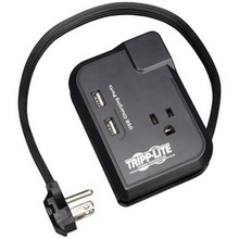Tripp Lite 3-outlet Travel-size Surge Protector With 2 Usb Ports (pack Of 1 Ea)
