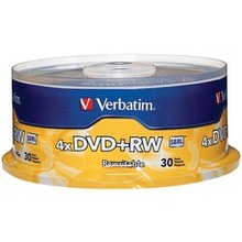 Verbatim 4.7gb 4x Dvd+rws, 30-ct Spindle (pack Of 1 Ea)