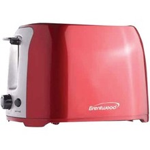 Brentwood Appliances 2-slice Cool-touch Toaster With Extra-wide Slots (red And Stainless Steel) (pa