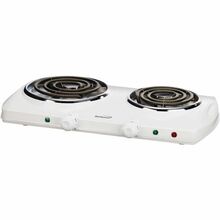 Brentwood Electric Double Burner (white) (pack Of 1 Ea)