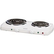 Brentwood Electric Double Burner (white) (pack Of 1 Ea)