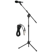 Pyle Pro Microphone &amp; Tripod Stand With Extending Boom &amp; Microphone Cable Package (