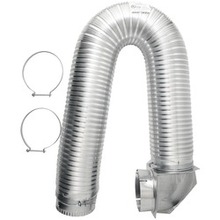 Builders Best 4" X 8ft Ul Transition-duct Single-elbow Kit (pack Of 1 Ea)