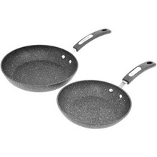 The Rock By Starfrit The Rock By Starfrit Set Of 2 Fry Pans With Bakelite Handles (pack Of 1 Ea)