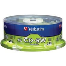 Verbatim 700mb Cd-rws With Branded Surface, 25-ct Spindle (pack Of 1 Ea)