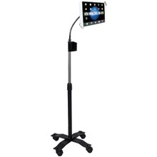 Cta Digital Ipad And Tablet Compact Security Gooseneck Floor Stand With Lock-&amp;-key Security