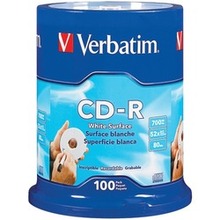 Verbatim 700mb 80-minute 52x Cd-rs, 100-ct Spindle (pack Of 1 Ea)