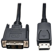 Tripp Lite Displayport To Dvi-d Single-link Adapter Cable With Latches, 10ft (pack Of 1 Ea)