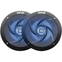 Pyle 4-inch 100-watt Low-profile Waterproof Marine Speakers With Leds (pack Of 1 Ea)