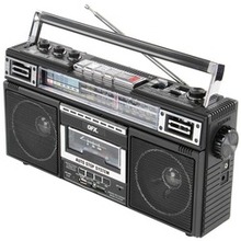 Qfx Rerun X Cassette Player Boombox With 4-band Radio, Mp3 Converter, And Bluetooth (pack O
