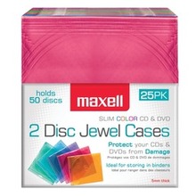 Maxell Dual-disc Jewel Cases, 25 Pack (pack Of 1 Ea)