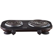 Brentwood Appliances 1,500-watt Double Electric Burner (black) (pack Of 1 Ea)