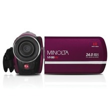 Minolta Mn90nv Full Hd 1080p Ir Night Vision Camcorder (maroon) (pack Of 1 Ea)