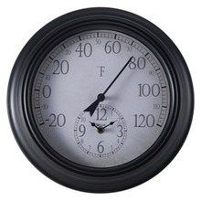 Taylor Precision Products 14-inch Decorative Thermometer With Clock (pack Of 1 Ea)