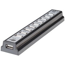 Manhattan 10-port Usb 2.0 Desktop Hub (pack Of 1 Ea)