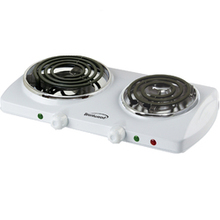 Brentwood Electric 1500w Double Burner Spiral White
