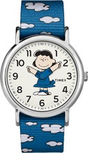 Timex Unisex TW2R41300 Weekender x Peanuts: Lucy Nylon Slip-Thru Strap Watch G818-TW2R41300